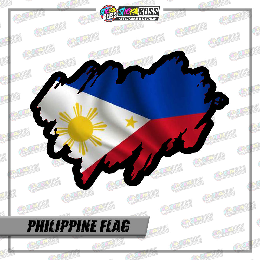 PHILIPPINE FLAG STICKER | VINYL WATERPROOF STICKER |【PRINTED】