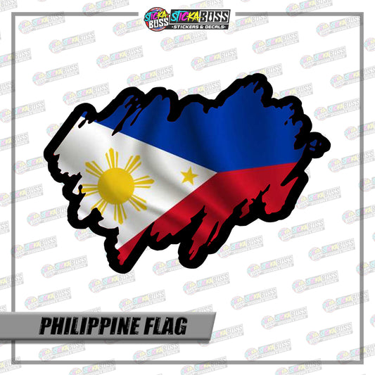 PHILIPPINE FLAG STICKER | VINYL WATERPROOF STICKER |【PRINTED】