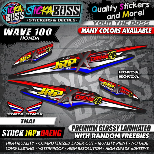 HONDA WAVE 100 Thai Decals ( Stock JRP x DAENG )【WITH FREEBIES】