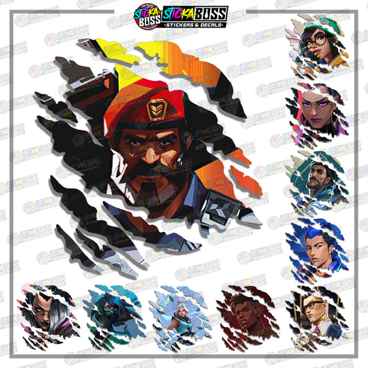 VALORANT | ANIME SCRATCH STICKER【VINYL PRINTED】( LAMINATED / WATERPROOF )【Stickaboss】