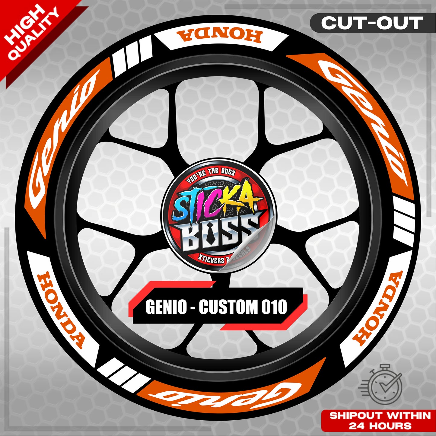 GENIO MAG STICKER SET ( 2 MAGS ) - CUSTOM 010 | VINYL WATERPROOF CUT-OUT DECALS
