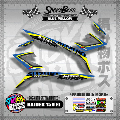 RAIDER 150 FI DECALS ( 2023 NTN SATRIA LIMITED )【WITH FREEBIES】
