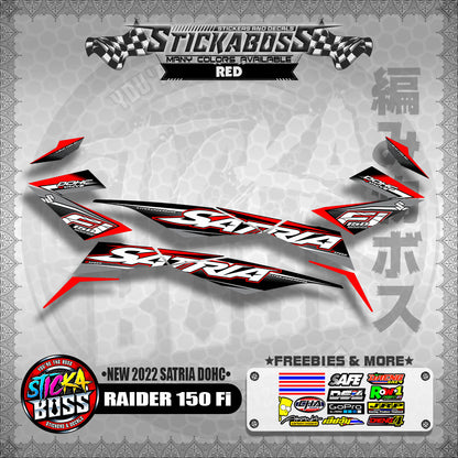 SUZUKI RAIDER 150 Fi STOCK DECAL (NEW 2022 SATRIA DOHC)【WITH FREEBIES】