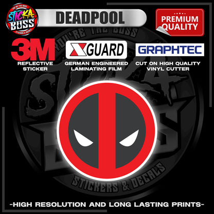 DEADPOOL | 3M REFLECTIVE STICKER | PREMIUM LAMINATED【PREMIUM QUALITY】
