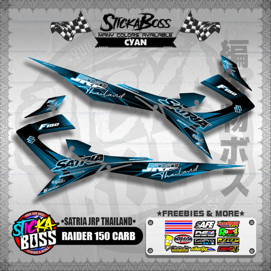 RAIDER 150 CARB DECALS ( SATRIA JRP THAILAND ) [ PREMIUM GLOSSY LAMINATED ]【WITH FREEBIES】