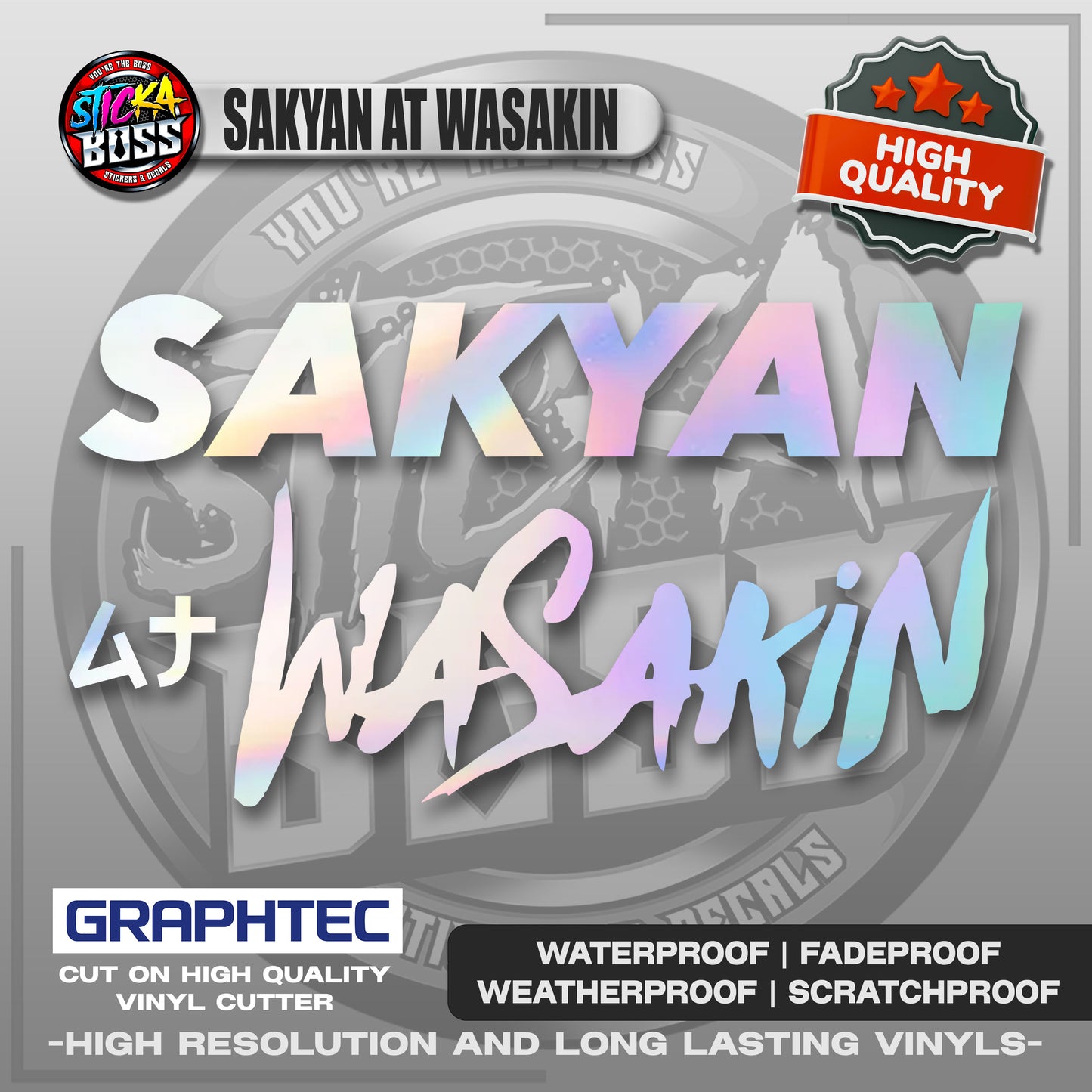 SAKYAN AT WASAKIN | VINYL WATERPROOF CUT-OUT STICKER DECALS【Stickaboss】