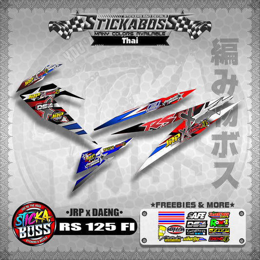 RS 125 FI Decals (JRP x DAENG) [ASSORTED COLORS]【PREMIUM GLOSSY LAMINATED】