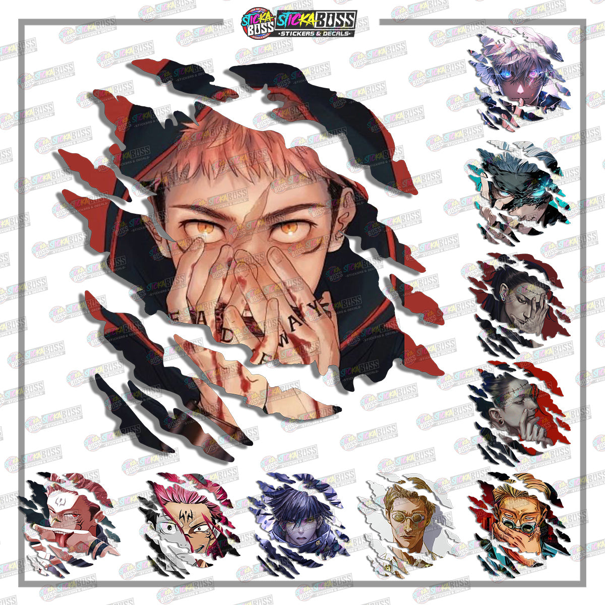 JUJUTSU KAISEN PART 2 | ANIME SCRATCH STICKER【VINYL PRINTED】( LAMINATED / WATERPROOF )【Stickaboss】