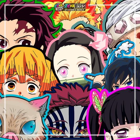 DEMON SLAYER PART 2 | ANIME PEEKER STICKER【VINYL PRINTED】( LAMINATED / WATERPROOF )