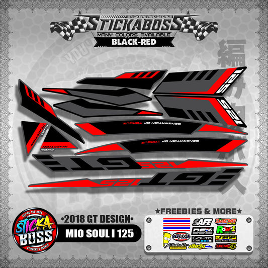 MIO SOUL i 125 DECALS ( 2018 GT DESIGN ) 【WITH FREEBIES】