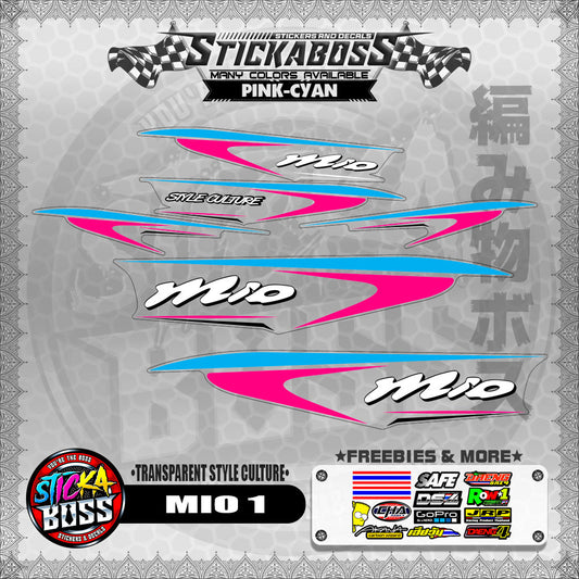 【PREMIUM UV PRINT】TRANSPARENT MIO 1 STICKER DECALS ( STYLE CULTURE )【WITH FREEBIES】