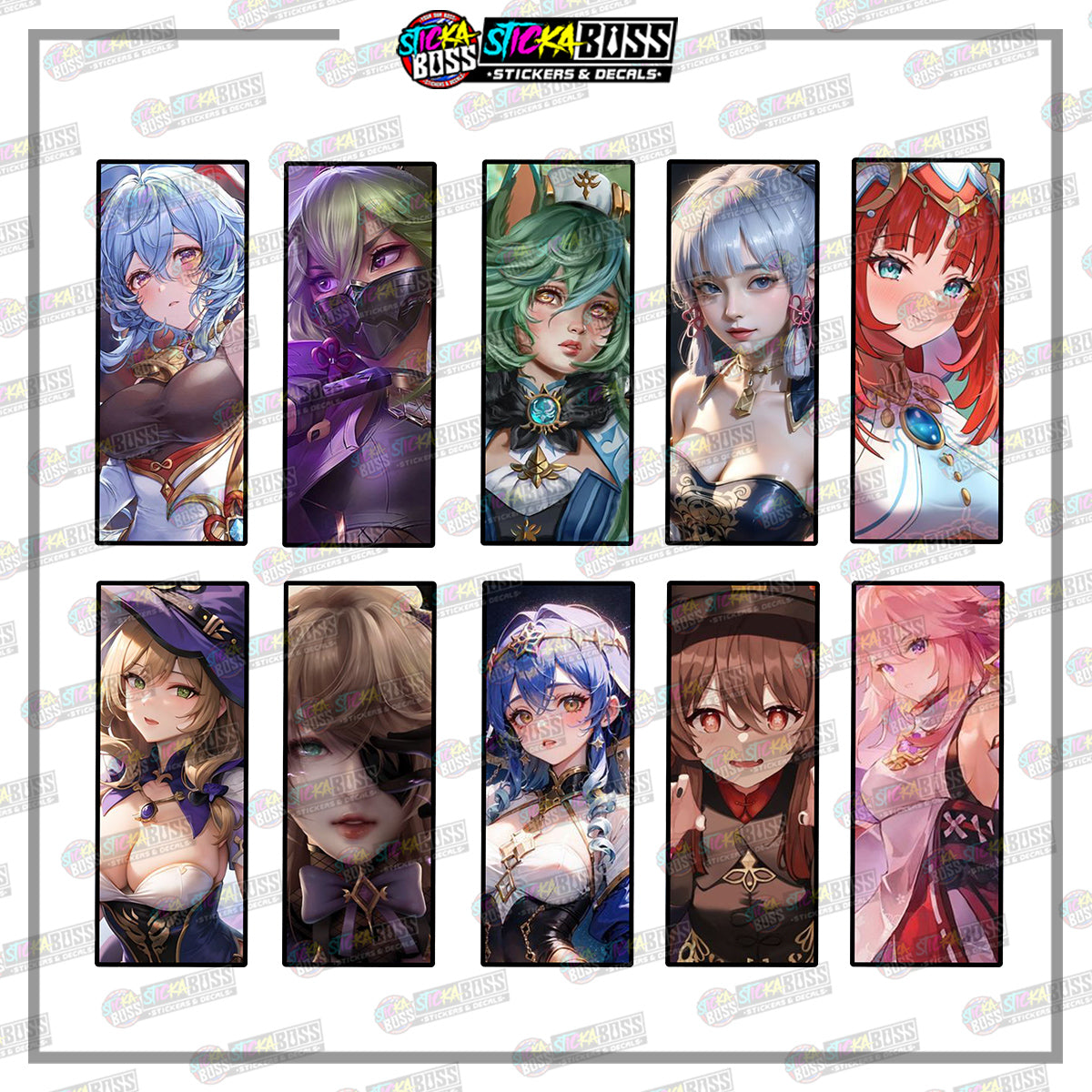 GENSHIN IMPACT | RECTANGLE SIZE  VINYL STICKER 【VINYL PRINTED】( LAMINATED / WATERPROOF )