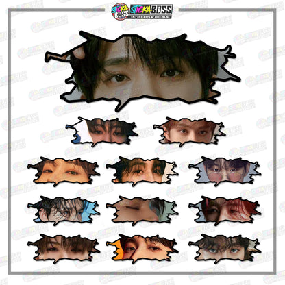 KPOP-SEVENTEEN | CRACK PEEKERS  ( ANIME VINYL STICKER DECALS )【Stickaboss】