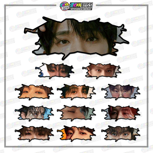 KPOP-SEVENTEEN | CRACK PEEKERS  ( ANIME VINYL STICKER DECALS )【Stickaboss】