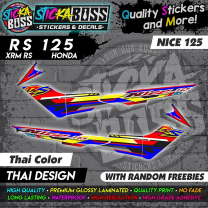 Nice 125 / Rs 125 Decal -  THAI COLOR (Thai Design)【PREMIUM GLOSSY LAMINATED】