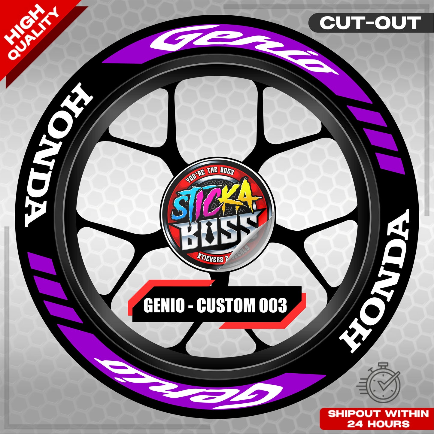 GENIO MAG STICKER SET ( 2 MAGS ) - CUSTOM 003 | VINYL WATERPROOF CUT-OUT DECALS