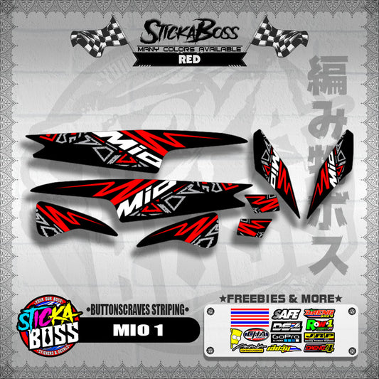 MIO 1 DECALS ( BUTTONSCRAVES STRIPING )【WITH FREEBIES】