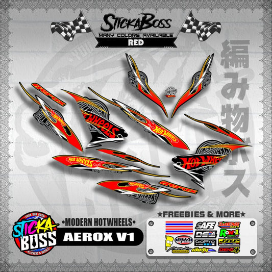 AEROX V1 DECALS ( MODERN HOTWHEELS )【WITH FREEBIES】