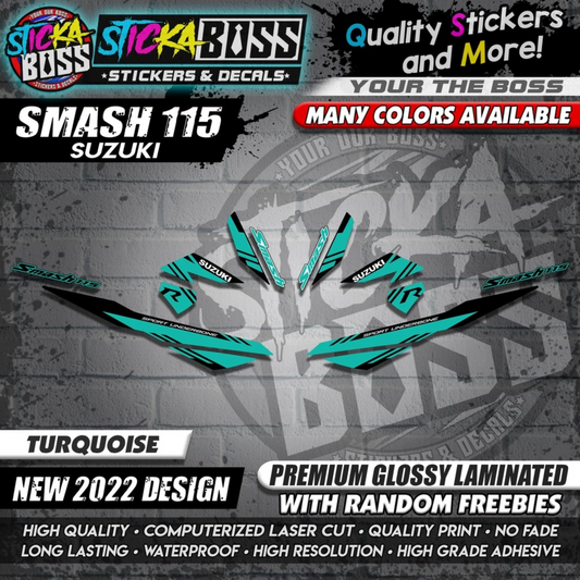 Suzuki Smash 115 Stock Decals (NEW 2022 DESIGN)【WITH FREEBIES】
