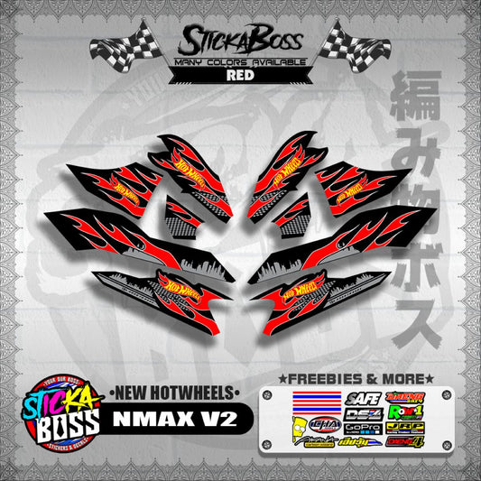 NMAX V2 DECALS ( NEW HOTWHEELS )【WITH FREEBIES】