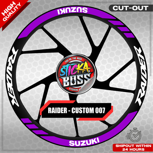 RAIDER R150 MAGS STICKER SET ( 2 MAGS ) - CUSTOM 007 | VINYL WATERPROOF CUT-OUT DECALS