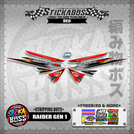 RAIDER GEN 1 STICKER DECAL ( STRIPPING DOTS)【WITH FREEBIES】