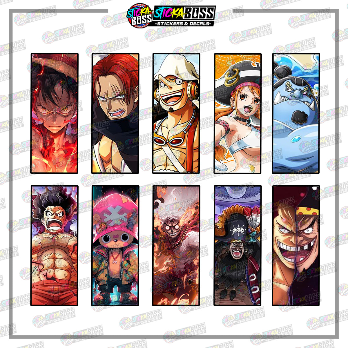 ONE PIECE| RECTANGLE SIZE  VINYL STICKER 【VINYL PRINTED】( LAMINATED / WATERPROOF )