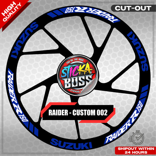 RAIDER R150 MAG STICKER SET ( 2 MAGS ) - CUSTOM 002 | VINYL WATERPROOF CUT-OUT DECALS