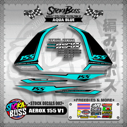 AEROX 155 V1 ( STOCK DECALS 002 )【WITH FREEBIES】