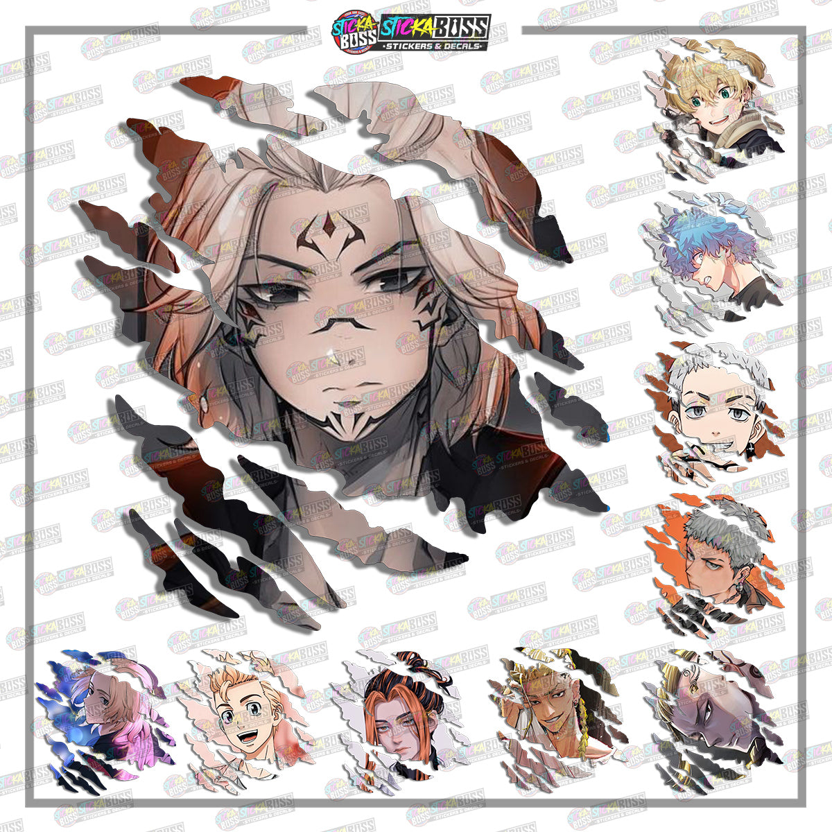 TOKYO REVENGERS | ANIME SCRATCH STICKER【VINYL PRINTED】( LAMINATED / WATERPROOF )【Stickaboss】