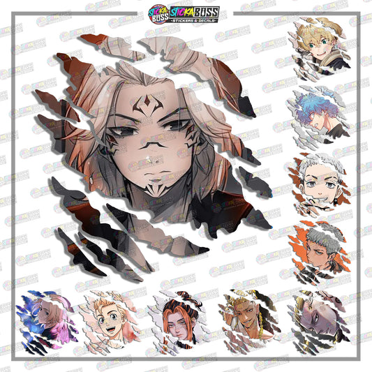 TOKYO REVENGERS | ANIME SCRATCH STICKER【VINYL PRINTED】( LAMINATED / WATERPROOF )【Stickaboss】