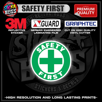 SAFETY FIRST | 3M REFLECTIVE STICKER | PREMIUM LAMINATED【PREMIUM QUALITY】