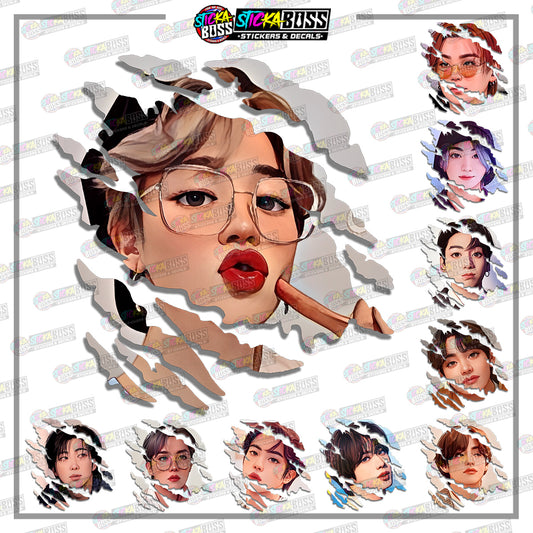 BTS PART 2 | ANIME SCRATCH STICKER【VINYL PRINTED】( LAMINATED / WATERPROOF )【Stickaboss】
