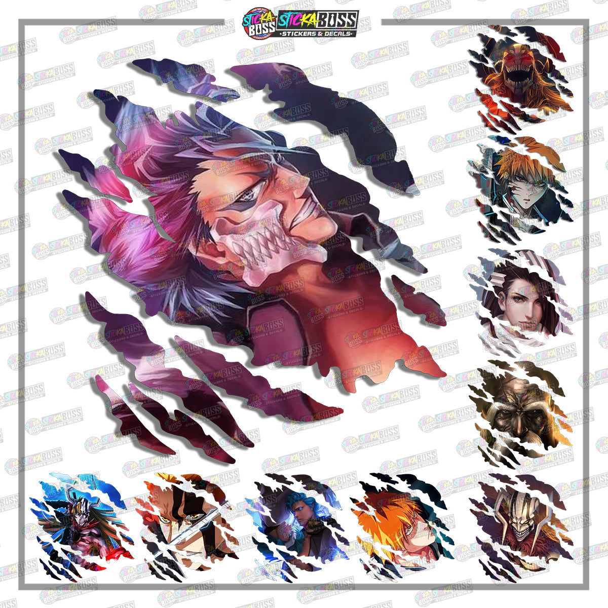 BLEACH | ANIME SCRATCH STICKER【VINYL PRINTED】( LAMINATED / WATERPROOF )【Stickaboss】