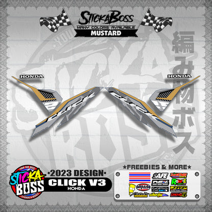 CLICK V3 DECALS ( 2023 DESIGN )【WITH FREEBIES】