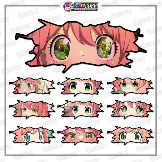 ANYA | CRACK PEEKERS  ( ANIME VINYL STICKER DECALS )【Stickaboss】