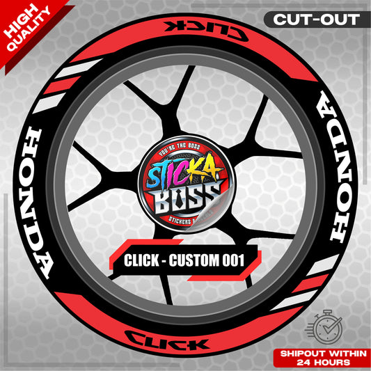 CLICK 125  150 160 MAGS STICKER SET  ( 2 MAGS ) - CUSTOM 001 | VINYL WATERPROOF CUT-OUT DECALS