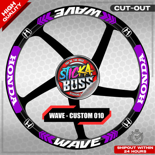 WAVE 110  / 125 MAG STICKER SET ( 2 MAGS ) - CUSTOM 010 | VINYL WATERPROOF CUT-OUT DECALS
