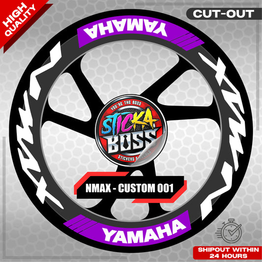 NMAX 155 MAGS STICKER SET ( 2 MAGS ) - CUSTOM 001 | VINYL WATERPROOF CUT-OUT DECALS