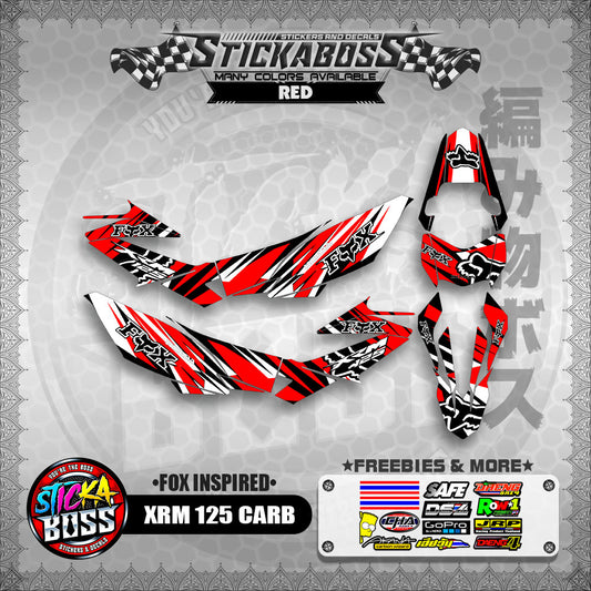 XRM 125 CARB STICKER FULL DECALS ( FOX INSPIRED )【WITH FREEBIES】