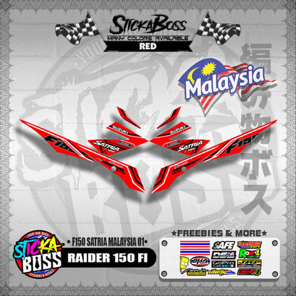 RAIDER 150 FI MALAYSIAN DECALS ( F150 SATRIA MALAYSIA 01 )【WITH FREEBIES】