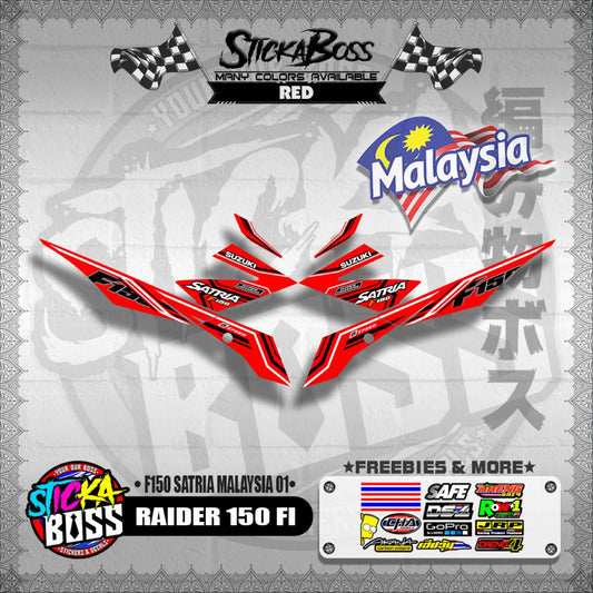 RAIDER 150 FI MALAYSIAN DECALS ( F150 SATRIA MALAYSIA 01 )【WITH FREEBIES】