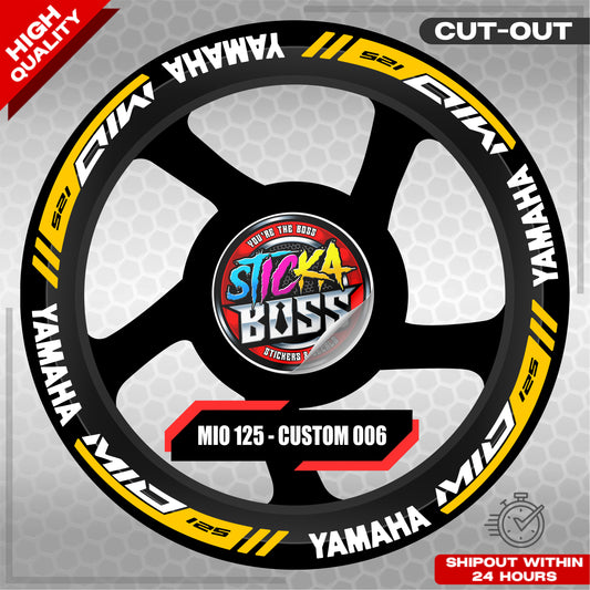 MIO 125  MAG STICKER SET  ( 2 MAGS ) - CUSTOM 006 | VINYL WATERPROOF CUT-OUT DECALS