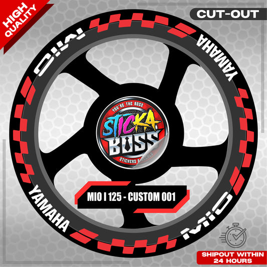 MIO I 125 MAGS STICKER SET  ( 2 MAGS ) - CUSTOM 001 | VINYL WATERPROOF CUT-OUT DECALS