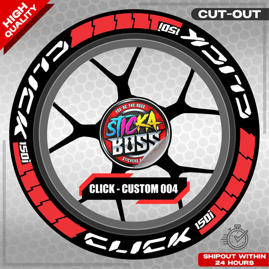 CLICK 150 MAGS STICKER SET  ( 2 MAGS ) - CUSTOM 004 | VINYL WATERPROOF CUT-OUT DECALS