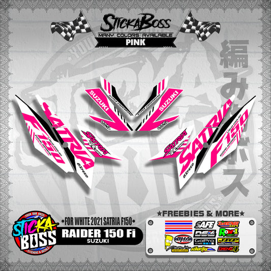 RAIDER 150 Fi DECALS ( FOR WHITE 2021 SATRIA F150 )【WITH FREEBIES】