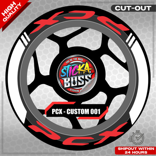 PCX 150 / 160 MAGS STICKER SET  ( 2 MAGS ) - CUSTOM 001 | VINYL WATERPROOF CUT-OUT DECALS