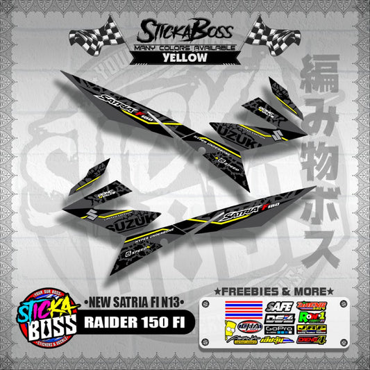 RAIDER 150 FI DECALS ( NEW SATRIA FI N13 )【WITH FREEBIES】