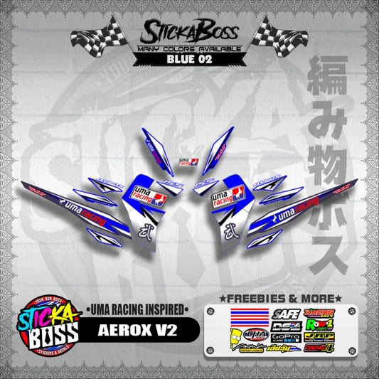 AEROX V2 DECALS ( UMA RACING INSPIRED )【WITH FREEBIES】