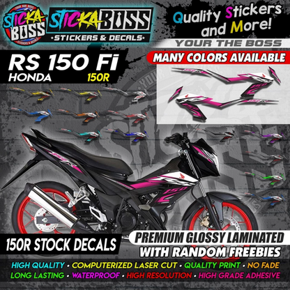RS 150 FI Decals (R150 Stock Decals)【PREMIUM GLOSSY LAMINATED】
